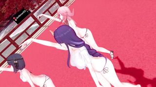 【KKS／MMD】極楽浄土 九条裟羅 雷電将軍 八重神子【原神】
