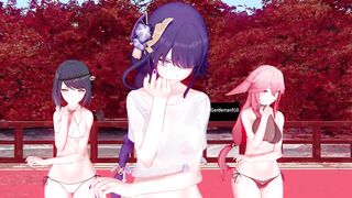 【KKS／MMD】極楽浄土 九条裟羅 雷電将軍 八重神子【原神】