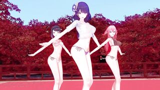 【KKS／MMD】極楽浄土 九条裟羅 雷電将軍 八重神子【原神】