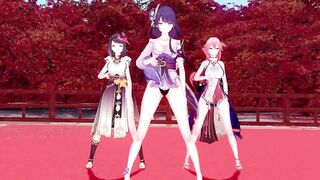 【KKS／MMD】極楽浄土 九条裟羅 雷電将軍 八重神子【原神】