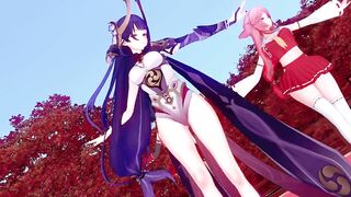 【KKS／MMD】極楽浄土 九条裟羅 雷電将軍 八重神子【原神】