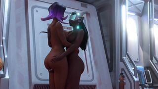 Overwatch Parody - Futa Symmetra fucks Sombra on Dropship
