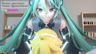 Busty Futa Hatsune Miku on Femboy Ien (3d animation with sound)