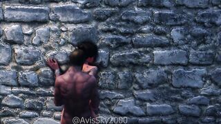 Brown Girl Getting Fucked Outside Whiterun in Skyrim