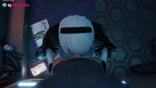 2B Deepthroat Blowjob (Nier Automata 3d animation with sound)