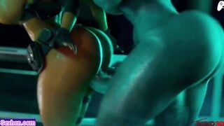 (4K) Monster futa women fuck girls hard with their big cock to fill them with cum | 3D Hentai Animat