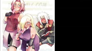 Sakura and Ino Help Jiraiya wrote a book