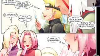 Sakura and Ino Help Jiraiya wrote a book