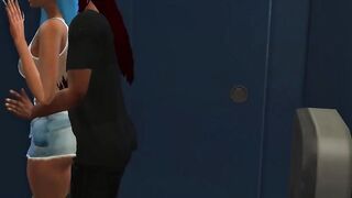 Quickie in public restroom