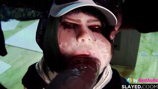 Ela extreme throat fuck with cum inside throat (Rainbow Six Siege 3d animation with sound)