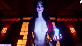 The ghost of a horny woman fucks a handsome cock full of cum | 3D Hentai Animations | P94