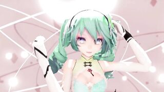MIKU X INSECT HENTAI SEX DANCE MMD CREAMPIE UNDRESS DANCE SOFT GREEN HAIR COLOR EDIT SMIXIX