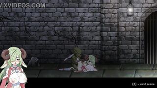 Cute green haired lady having sex with green men in Priestess lust new hentai gameplay video
