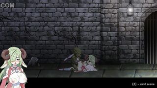 Cute green haired lady having sex with green men in Priestess lust new hentai gameplay video