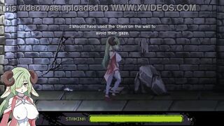 Cute green haired lady having sex with green men in Priestess lust new hentai gameplay video