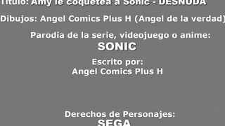 Amy le coquetea a Sonic DESNUDA