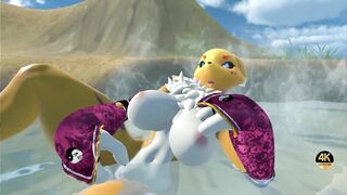 A Rena Playing With Her Pussy in a Waterfall