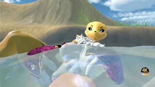 A Rena Playing With Her Pussy in a Waterfall