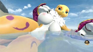 A Rena Playing With Her Pussy in a Waterfall