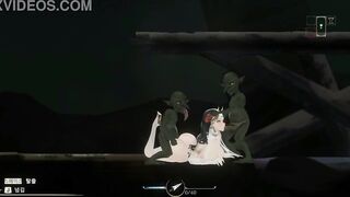 Hot lady having sex with green men in Thornsin new hentai ryona erotic game video