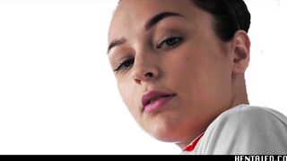 Real Life Hentai - Alya Stark masturbates before Alien Monster fucks her real good