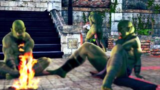 A Beautiful Castle is Attacked by Goblins. and ... - 3d Animation