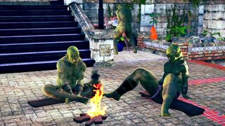 A Beautiful Castle is Attacked by Goblins. and ... - 3d Animation