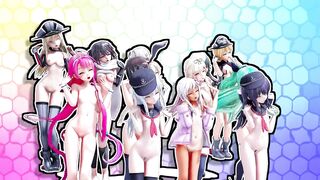 MMD HENTAI 艦娘達のすーぱー☆あふぇくしょん