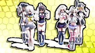MMD HENTAI 艦娘達のすーぱー☆あふぇくしょん