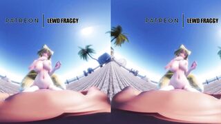 Touhou - Ran Yakumo Beach Pussygrind & Cowgirl [5k HENTAI VR]