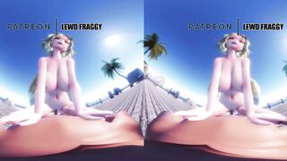 Touhou - Ran Yakumo Beach Pussygrind & Cowgirl [5k HENTAI VR]