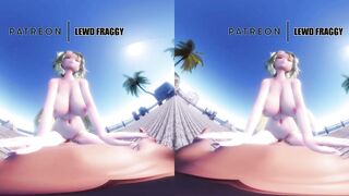 Touhou - Ran Yakumo Beach Pussygrind & Cowgirl [5k HENTAI VR]