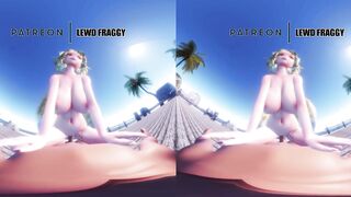 Touhou - Ran Yakumo Beach Pussygrind & Cowgirl [5k HENTAI VR]