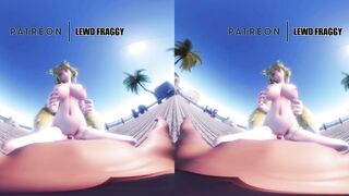 Touhou - Ran Yakumo Beach Pussygrind & Cowgirl [5k HENTAI VR]