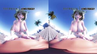 Touhou - Ran Yakumo Beach Pussygrind & Cowgirl [5k HENTAI VR]