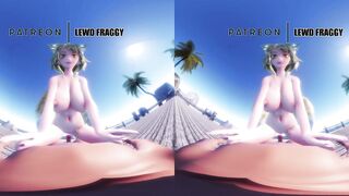 Touhou - Ran Yakumo Beach Pussygrind & Cowgirl [5k HENTAI VR]