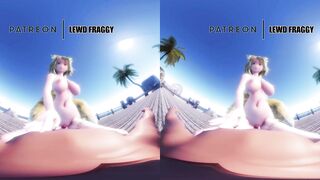 Touhou - Ran Yakumo Beach Pussygrind & Cowgirl [5k HENTAI VR]