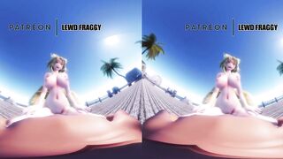 Touhou - Ran Yakumo Beach Pussygrind & Cowgirl [5k HENTAI VR]