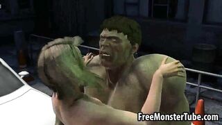 Foxy 3D blonde babe gets fucked hard by The Hulk3-high 1