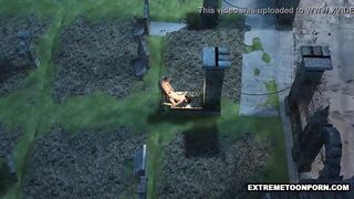 Sexy 3D Babe Fucked in a Graveyard by a Zombie
