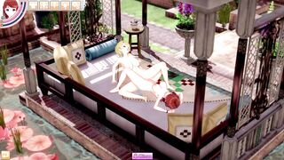 Japanese Hentai Lesbian MILF Koikatsu Party