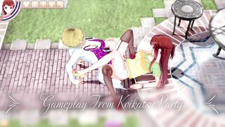 Japanese Hentai Lesbian MILF Koikatsu Party