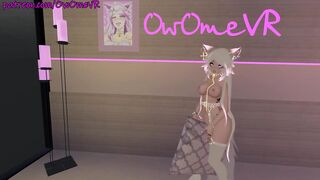 Shy Catgirl Puts on a Show for you ❤️solo Masturbation in Virtual Reality [VRchat] 3d Hentai Camgirl
