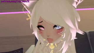 Shy Catgirl Puts on a Show for you ❤️solo Masturbation in Virtual Reality [VRchat] 3d Hentai Camgirl