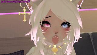 Shy Catgirl Puts on a Show for you ❤️solo Masturbation in Virtual Reality [VRchat] 3d Hentai Camgirl