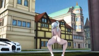 Mmd no Mercy to Haku Shameless Pussy Exposed to the Community thus Dirty old Man Happy to View her