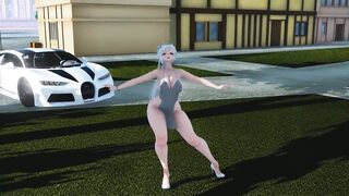 Mmd no Mercy to Haku Shameless Pussy Exposed to the Community thus Dirty old Man Happy to View her