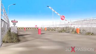 Shemale sex androids fucks hard a hot black girl  in Area 51