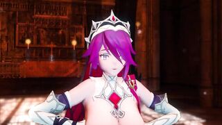 Mmd Genshin Impact Rosaria Big Tits and Hot and Sexy with Wonderful Job inside the Cathedral Sloppy