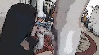 Русская тёлка сосет член и получает сперму в рот